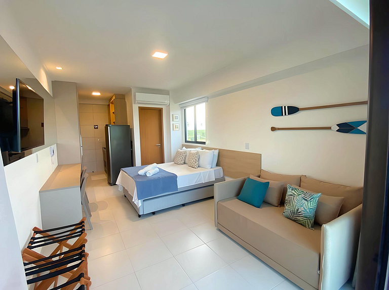 Flat Charmoso e Completo em Muro Alto - Makia B303 - Porto d