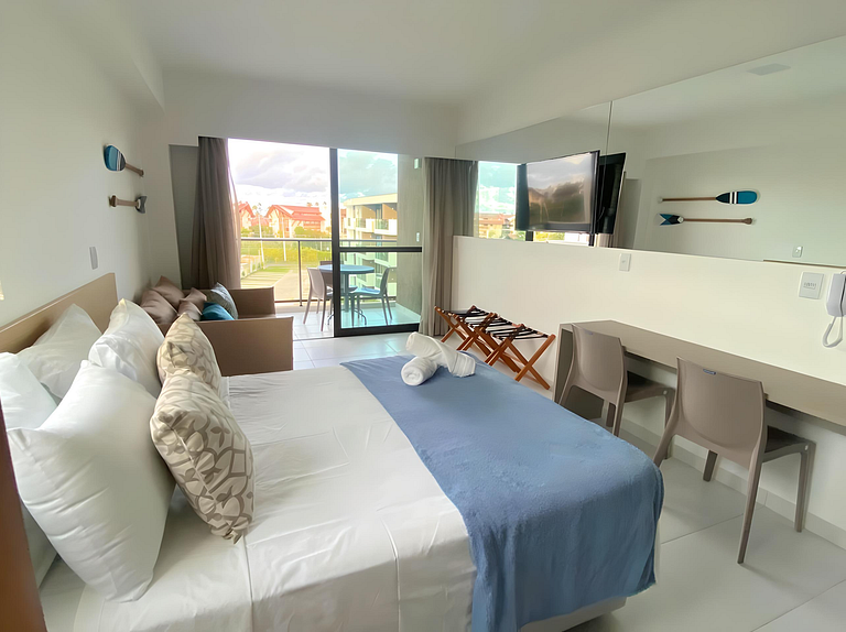 Flat Charmoso e Completo em Muro Alto - Makia B303 - Porto d