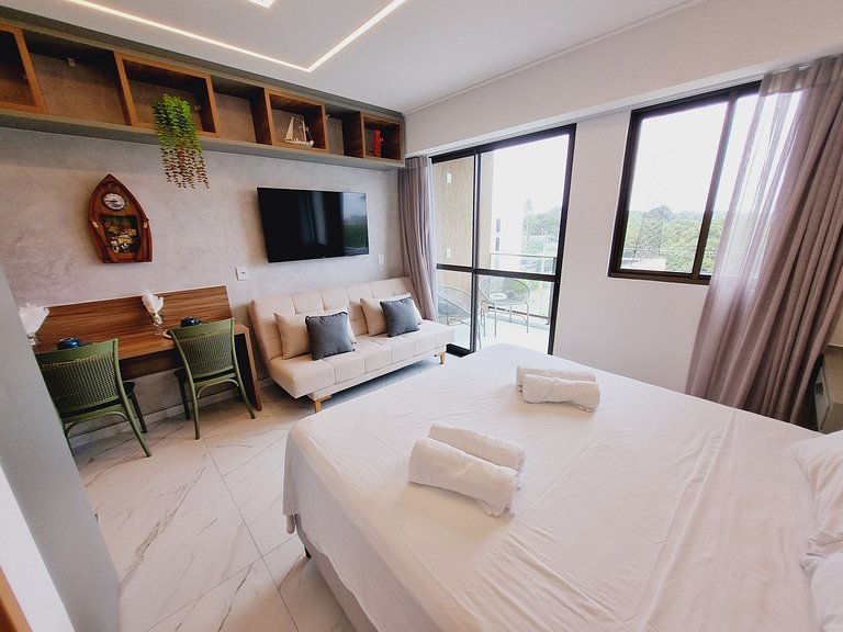 Flat Luxuoso para Casais em Muro Alto - MAKIA C324 - Porto d