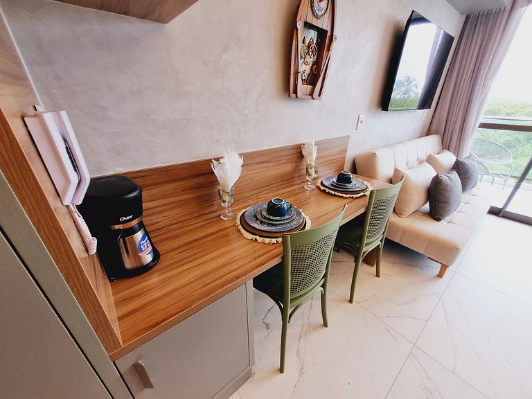 Flat Luxuoso para Casais em Muro Alto - MAKIA C324 - Porto d