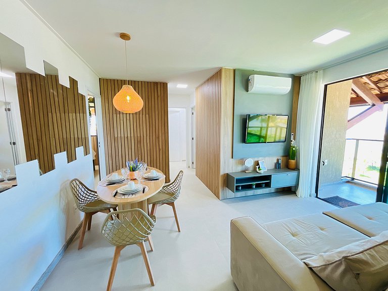 3Qts Pé na Areia c/ Vista Mar em Muro Alto | Itah I301 - By