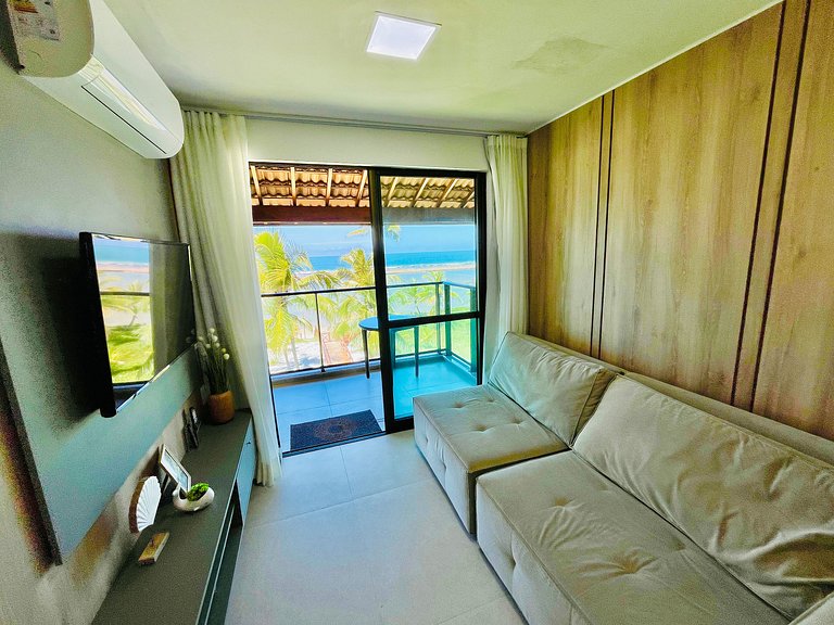 3Qts Pé na Areia c/ Vista Mar em Muro Alto | Itah I301 - By