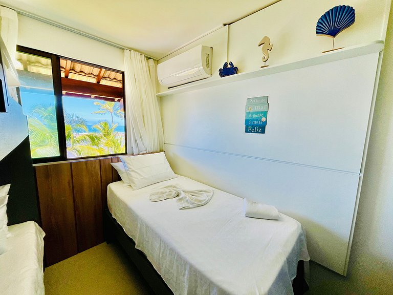 3Qts Pé na Areia c/ Vista Mar em Muro Alto | Itah I301 - By