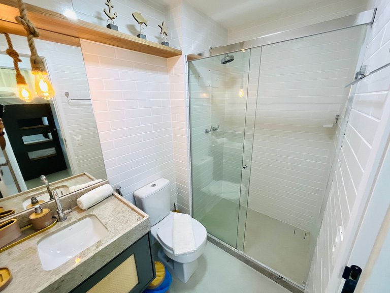 3Qts Pé na Areia c/ Vista Mar em Muro Alto | Itah I301 - By