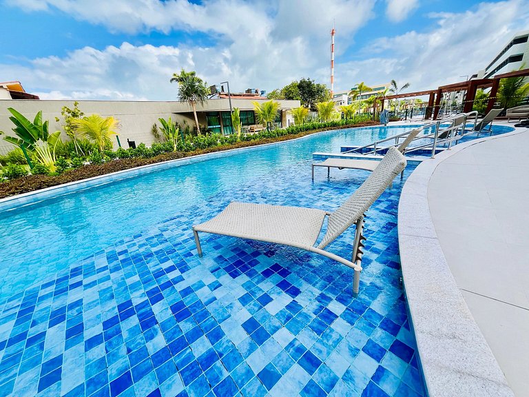 Lindo Flat 2Qt com Vista | Beach Class Summer A117 - By Anfi