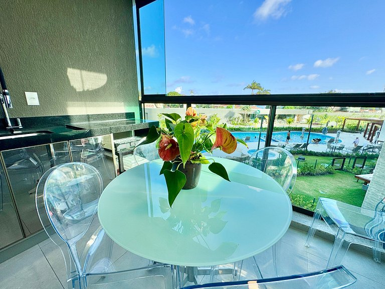 Lindo Flat 2Qt com Vista | Beach Class Summer A117 - By Anfi