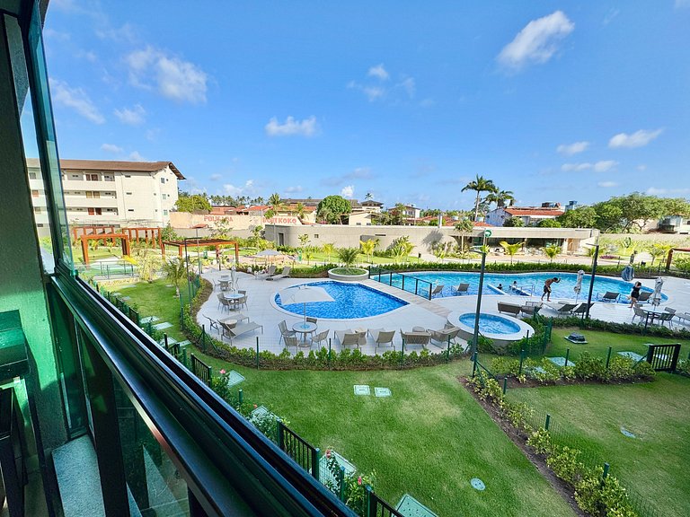 Lindo Flat 2Qt com Vista | Beach Class Summer A117 - By Anfi