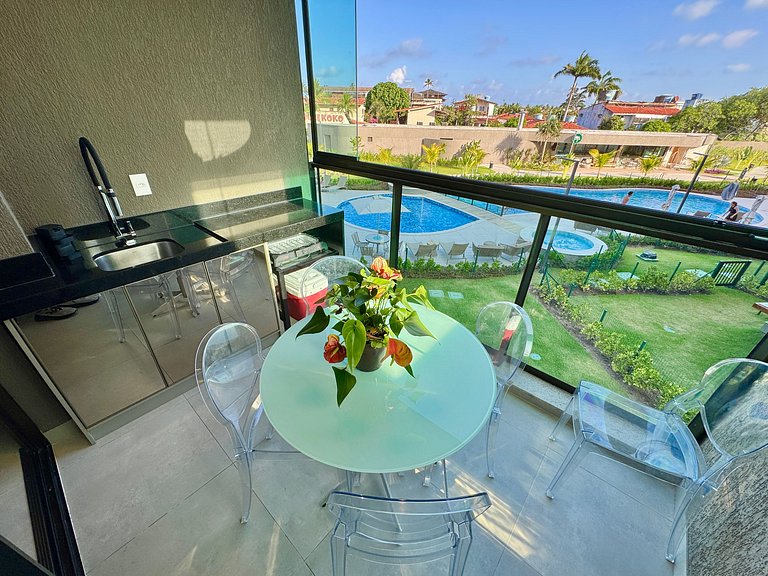 Lindo Flat 2Qt com Vista | Beach Class Summer A117 - By Anfi