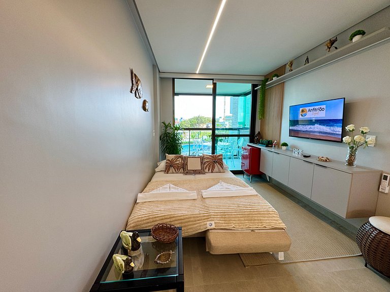 Lindo Flat 2Qt com Vista | Beach Class Summer A117 - By Anfi