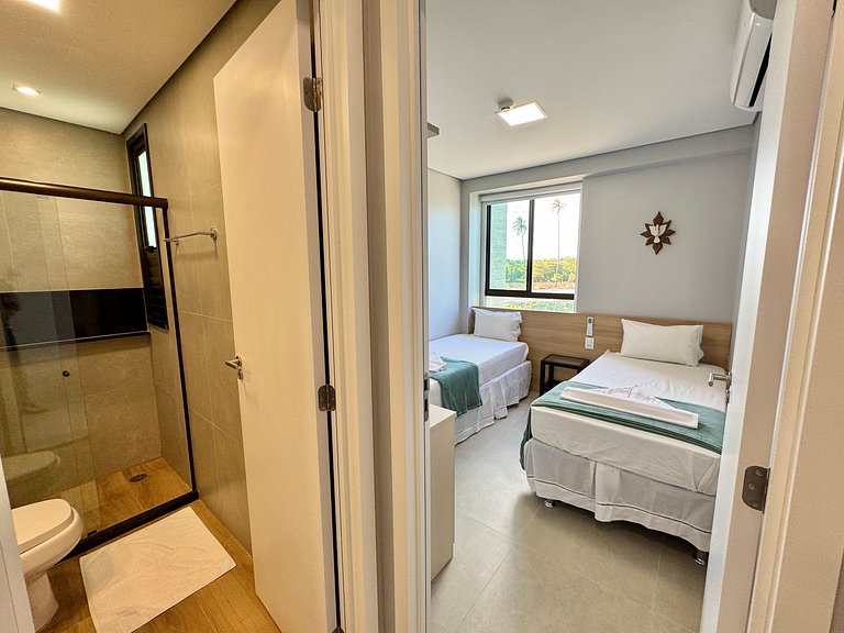 Lindo Flat 2Qt com Vista | Beach Class Summer A117 - By Anfi