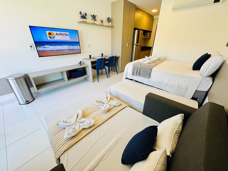 Lindo Flat Térreo em Frente a Piscina | Malia E015 - By Anfi