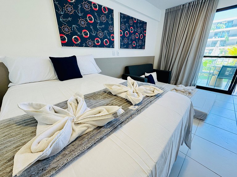 Lindo Flat Térreo em Frente a Piscina | Malia E015 - By Anfi