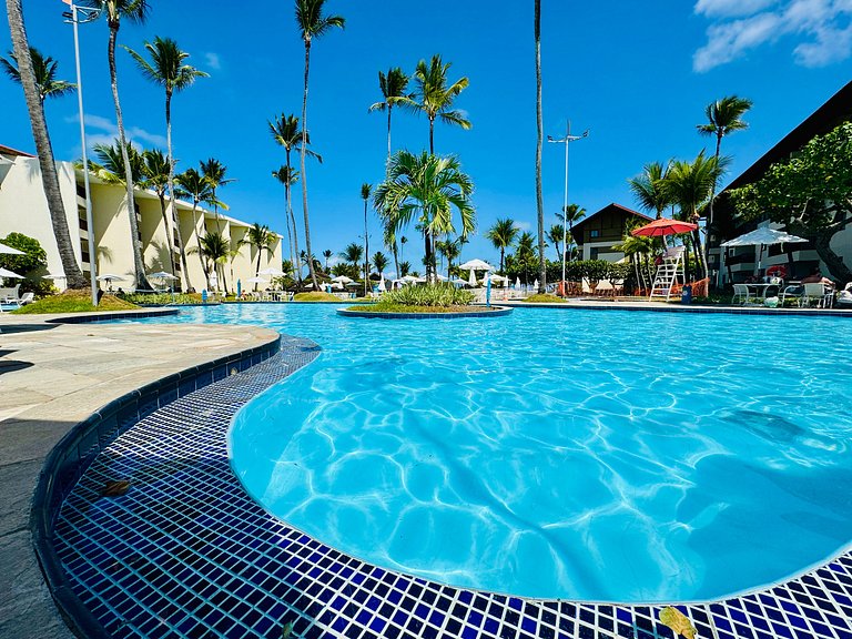 Flat c/ Vista da Piscina na Beira-Mar de Muro Alto | Marulho