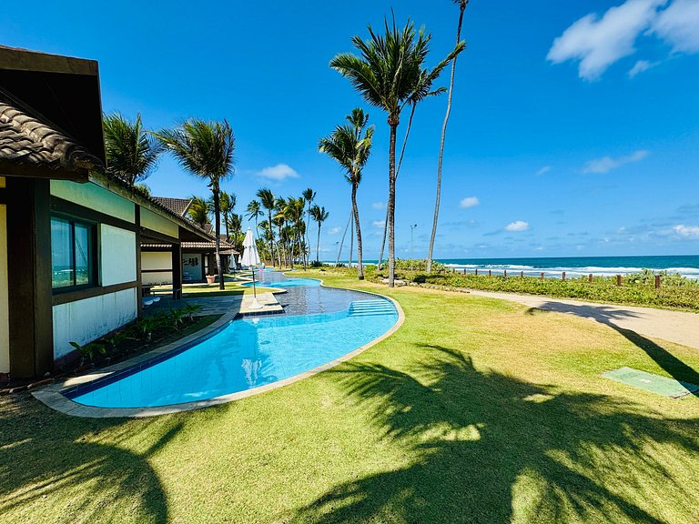 Flat c/ Vista da Piscina na Beira-Mar de Muro Alto | Marulho