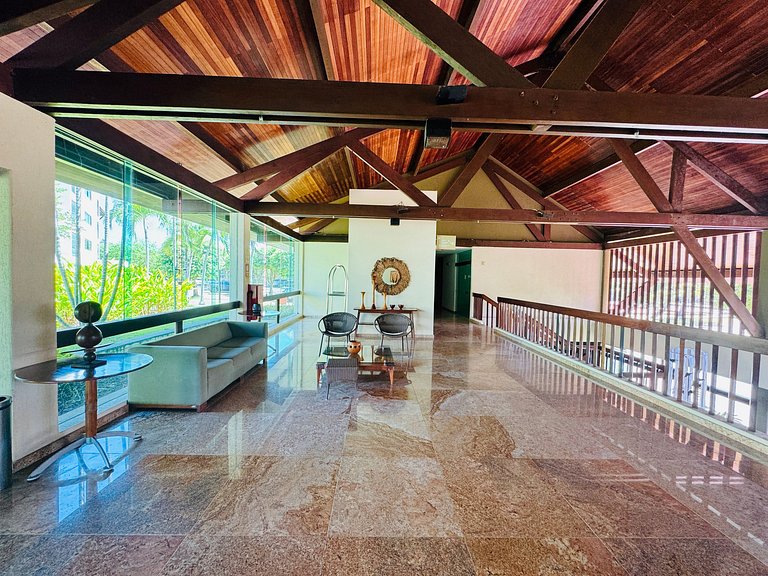 Flat c/ Vista da Piscina na Beira-Mar de Muro Alto | Marulho