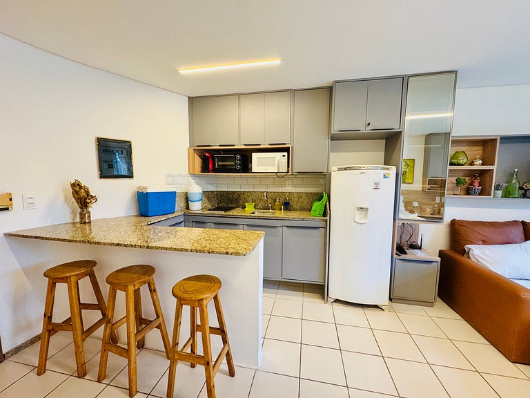 Flat Beiramar em Muro Alto - Marulhos Resort F206 - Porto de