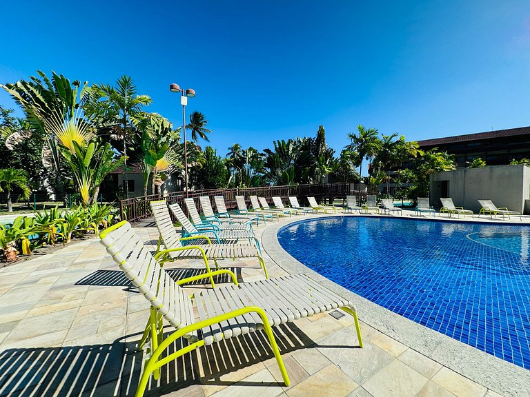 Lindo Apt 2Qts Pé na Areia em Muro Alto - Oka F406