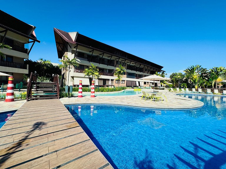 Lindo Apt 2Qts Pé na Areia em Muro Alto - Oka F406