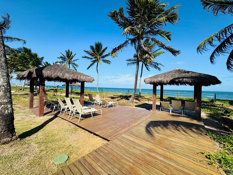 Lindo Apt 2Qts Pé na Areia em Muro Alto - Oka F406