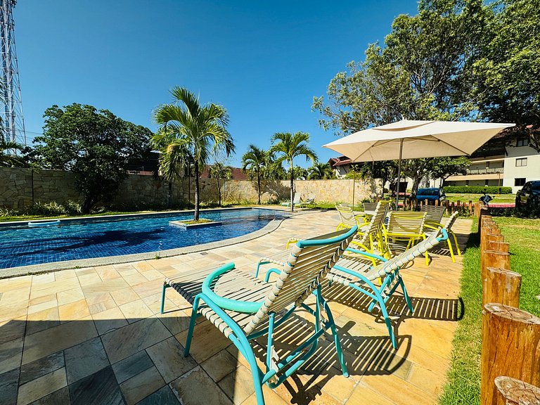 Lindo Apt 2Qts Pé na Areia em Muro Alto - Oka F406