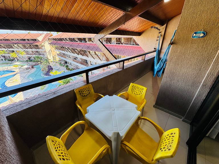 Lindo Apt 2Qts Pé na Areia em Muro Alto - Oka F406