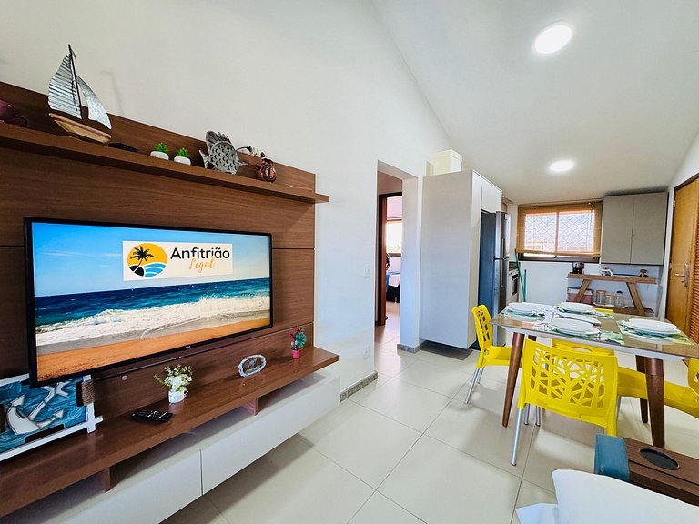 Lindo Apt 2Qts Pé na Areia em Muro Alto - Oka F406