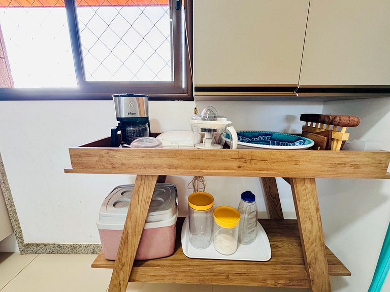 Lindo Apt 2Qts Pé na Areia em Muro Alto - Oka F406