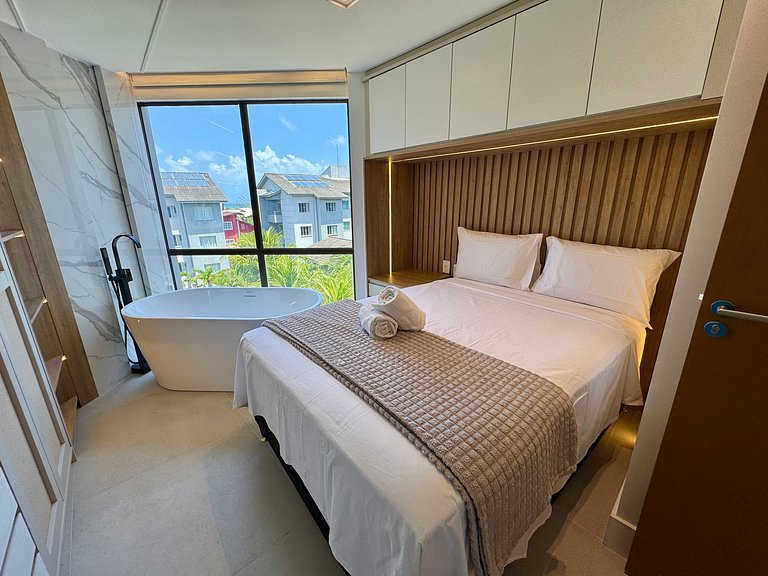 Exuberante flat 2Qts pé na areia | Cupe Suítes 212 - Porto d