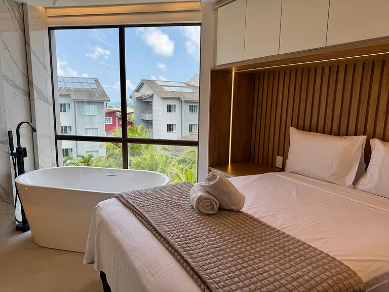 Luxuoso e Completo 2Qts Beira-Mar - Qt c/ Banheira