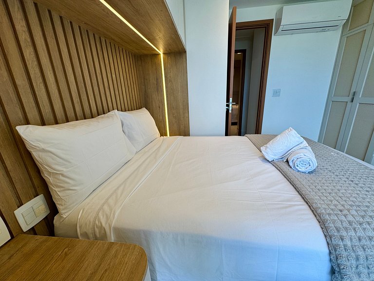 Exuberante flat 2Qts pé na areia | Cupe Suítes 212 - Porto d