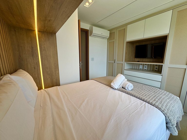 Luxuoso e Completo 2Qts Beira-Mar - Qt c/ Banheira