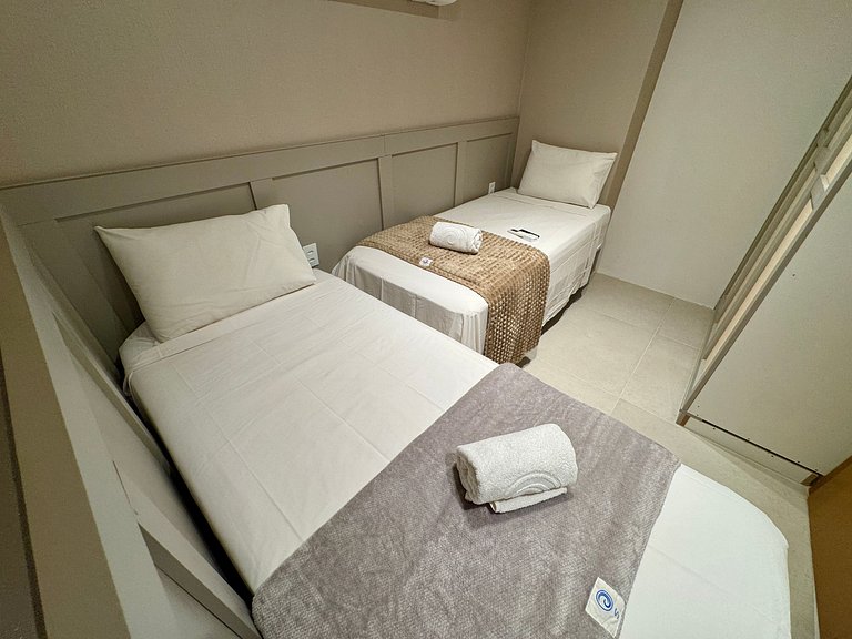 Exuberante flat 2Qts pé na areia | Cupe Suítes 212 - Porto d