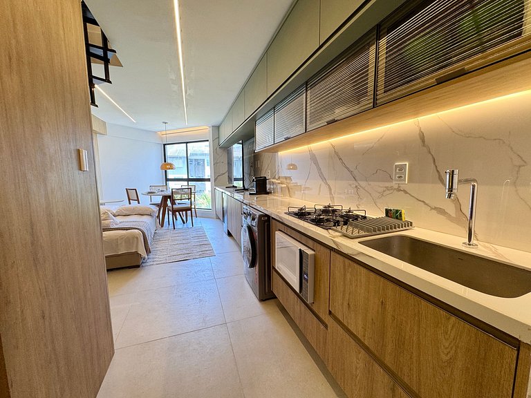 Exuberante flat 2Qts pé na areia | Cupe Suítes 212 - Porto d