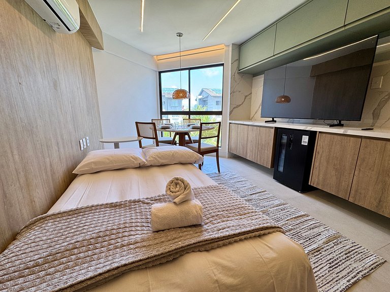 Exuberante flat 2Qts pé na areia | Cupe Suítes 212 - Porto d