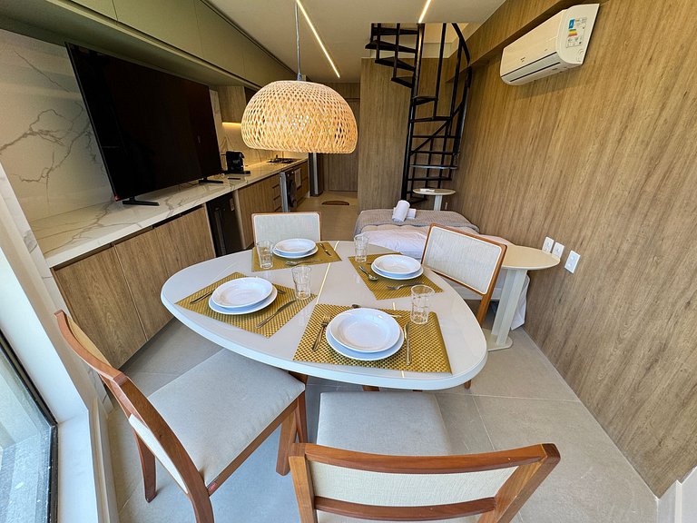 Exuberante flat 2Qts pé na areia | Cupe Suítes 212 - Porto d