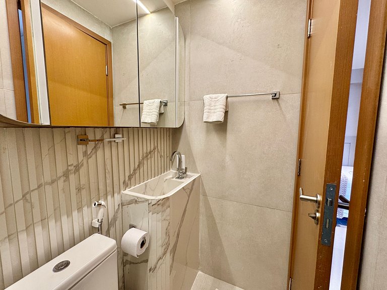 Exuberante flat 2Qts pé na areia | Cupe Suítes 212 - Porto d