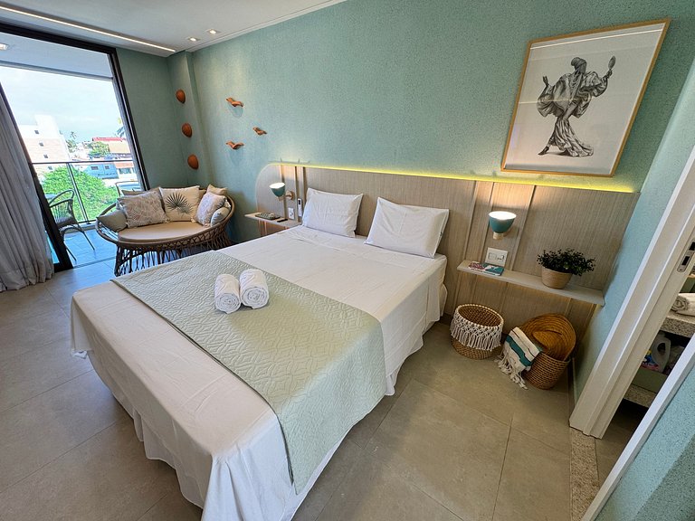 Flat Charmoso e Completo | Beach Class Summer D316