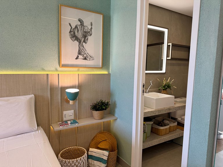 Flat Charmoso e Completo | Beach Class Summer D316