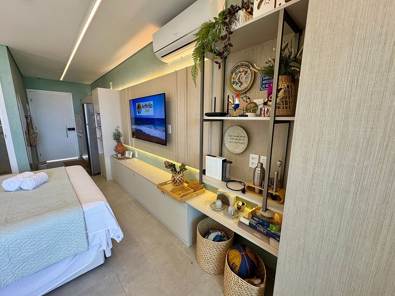 Flat Charmoso e Completo | Beach Class Summer D316