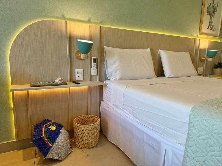 Flat Charmoso e Completo | Beach Class Summer D316