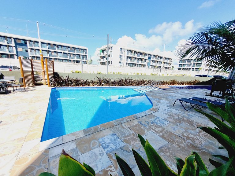 Lindo Flat Térreo com Vista da Piscina | Mana A019 - By Anfi