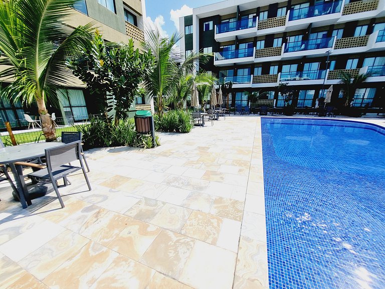 Lindo Flat Térreo com Vista p/ Piscina | Mana A019 - By Anfi