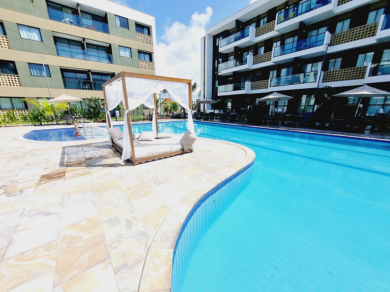 Lindo Flat Térreo com Vista da Piscina | Mana A019 - By Anfi