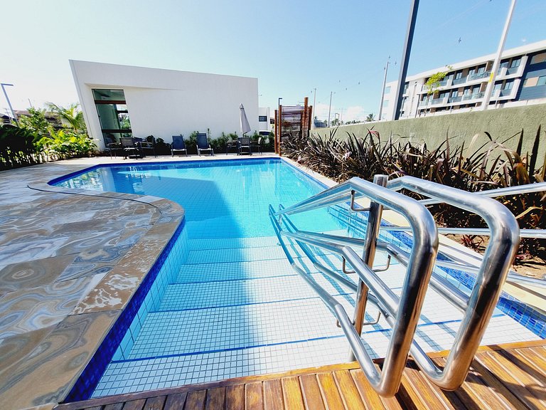 Lindo Flat Térreo com Vista p/ Piscina | Mana A019 - By Anfi