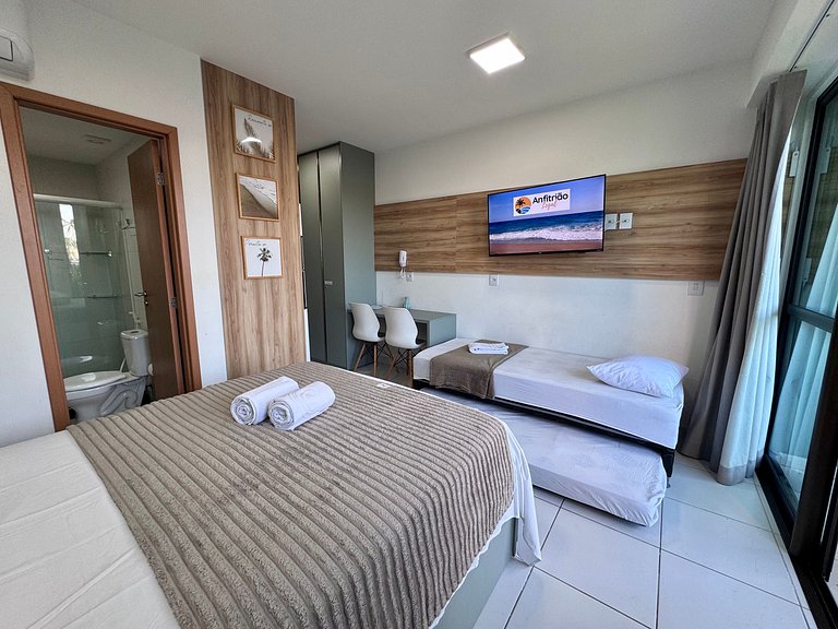 Lindo Flat Térreo com Vista p/ Piscina | Mana A019 - By Anfi