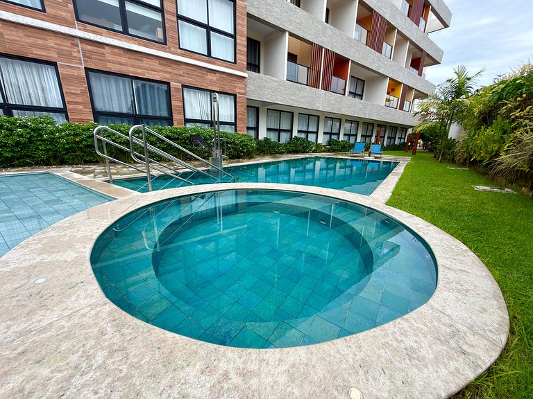 Apt a 20m da Mar! Rooftop com Piscina em Tamandaré | Maré Al