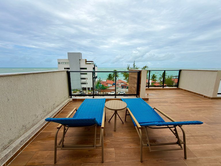 Apt a 20m da Mar! Rooftop com Piscina em Tamandaré | Maré Al
