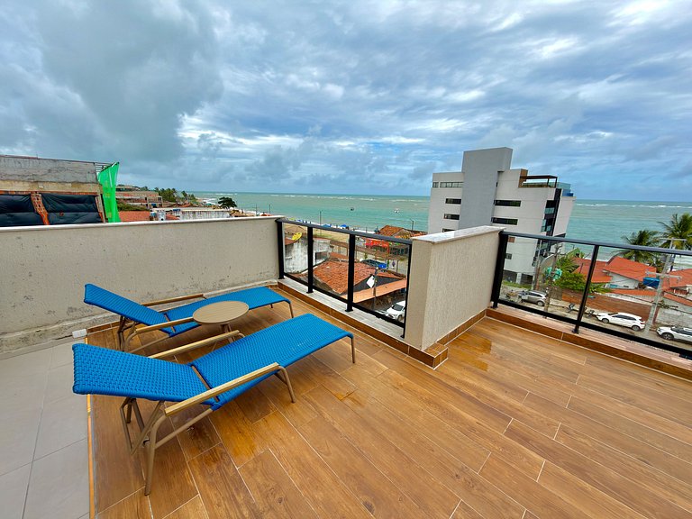 Apt a 20m da Mar! Rooftop com Piscina em Tamandaré | Maré Al