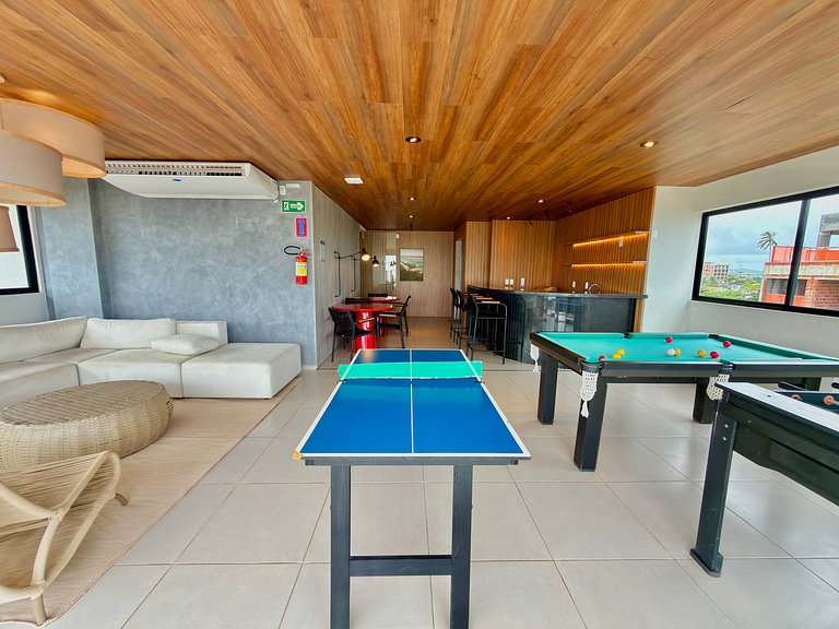 Apt a 20m da Mar! Rooftop com Piscina em Tamandaré | Maré Al