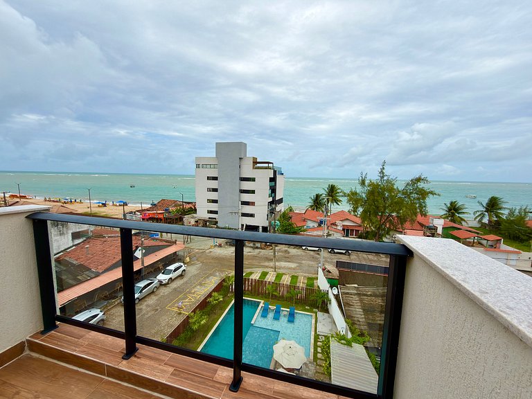 Apt a 20m da Mar! Rooftop com Piscina em Tamandaré | Maré Al